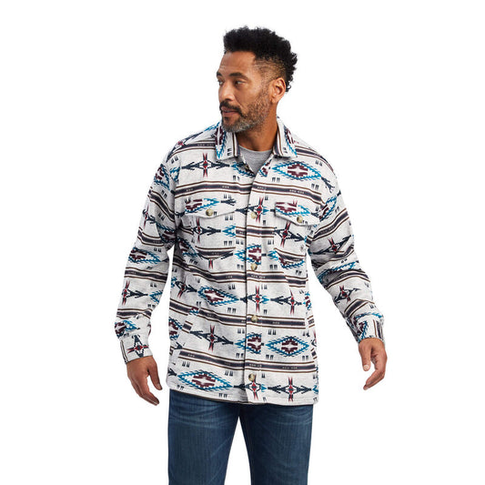 Ariat Men's Caldwell Printed Shirt Jacket  Dark Oatmeal