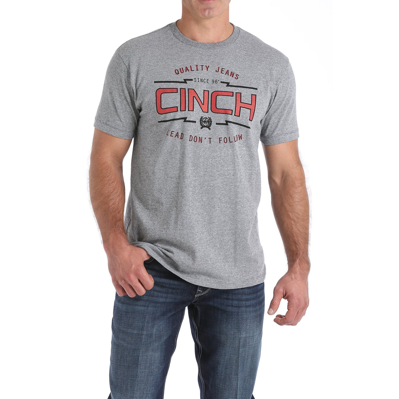 Cinch Men's Classic Logo Tee - Carbon Gray