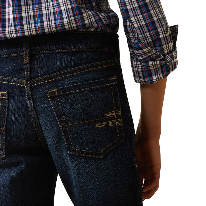 **Ariat Boys B5 Slim Trevor Straight Jeans - Mineral Blue