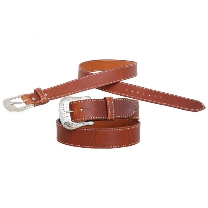 Circle Y Men's Plain Leather Belt