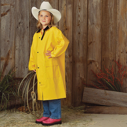 Double S Kid's Saddle Slicker - Yellow