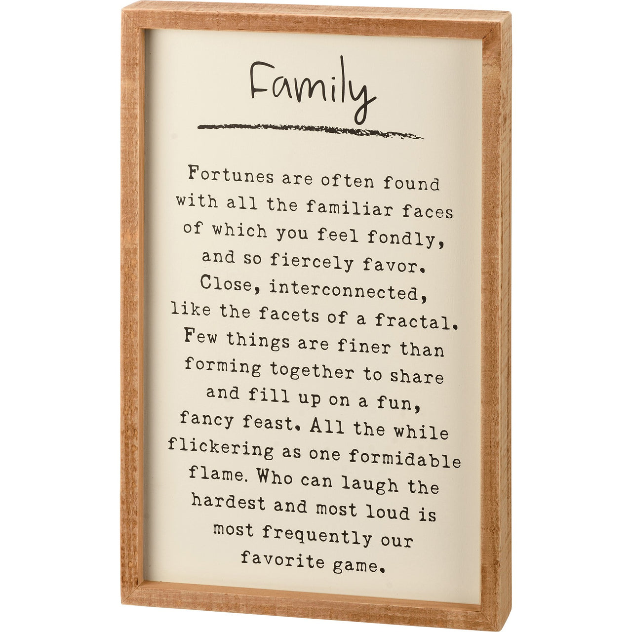 Inset Box Sign  Family