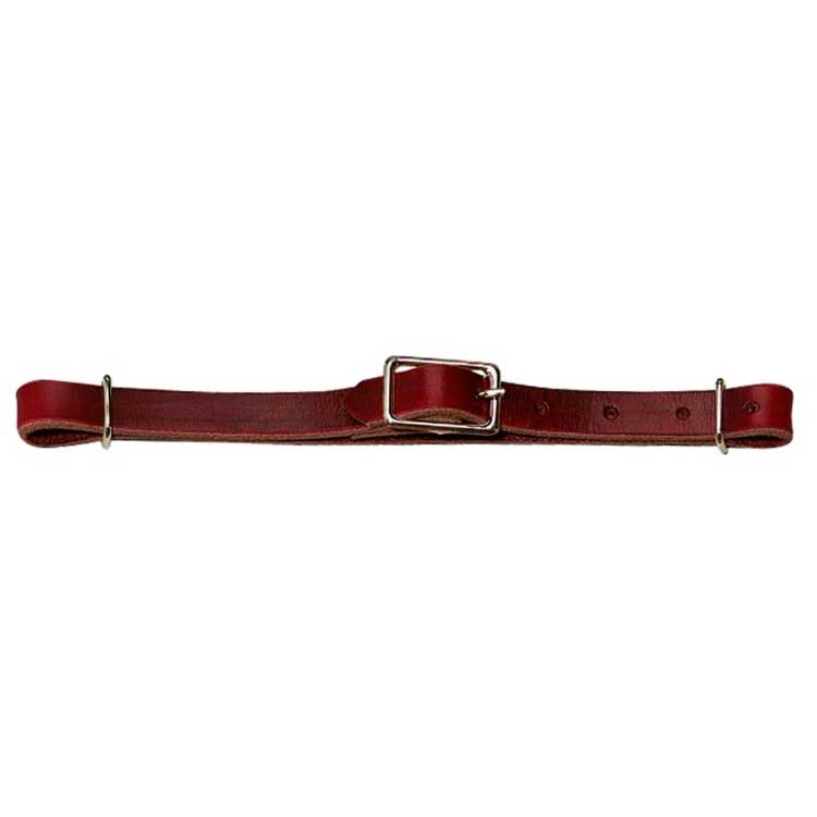 Weaver Straight Latigo Leather Curb Strap - Burgundy