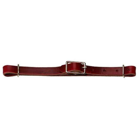 Weaver Straight Latigo Leather Curb Strap - Burgundy