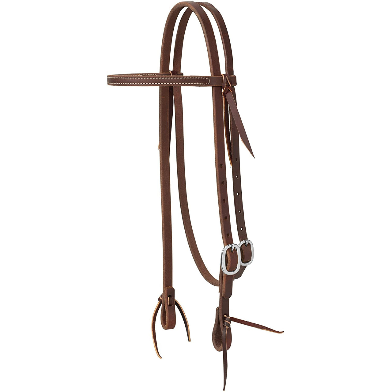 Weaver Leather Working Tack Straight Browband w/Stainless Steel Single Buckle Headstall