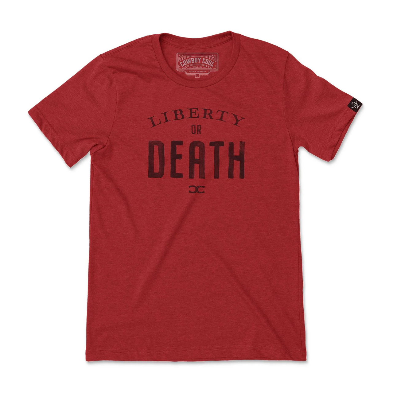 Cowboy Cool Liberty or Death T-Shirt - Heather Red