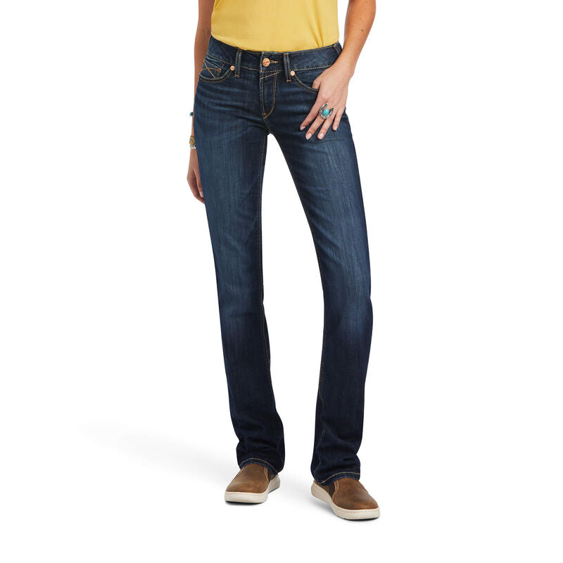 **Ariat Women's R.E.A.L. Mid Rise Octavia Straight Jeans - Burbank