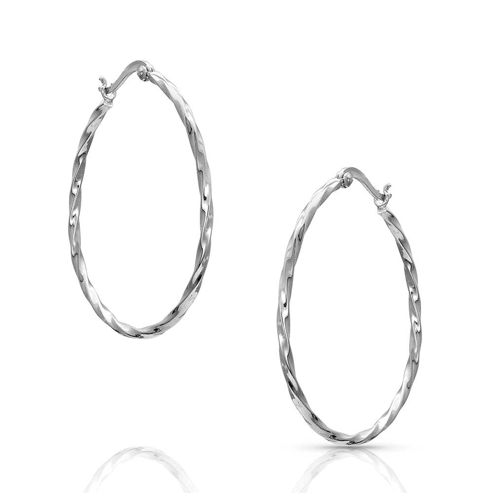 Montana Silversmith Cut Rope Hoop Earrings