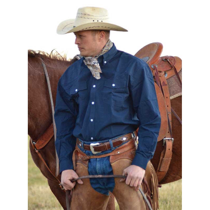 Wyoming Trader Men's Twill Shirt  Cobalt