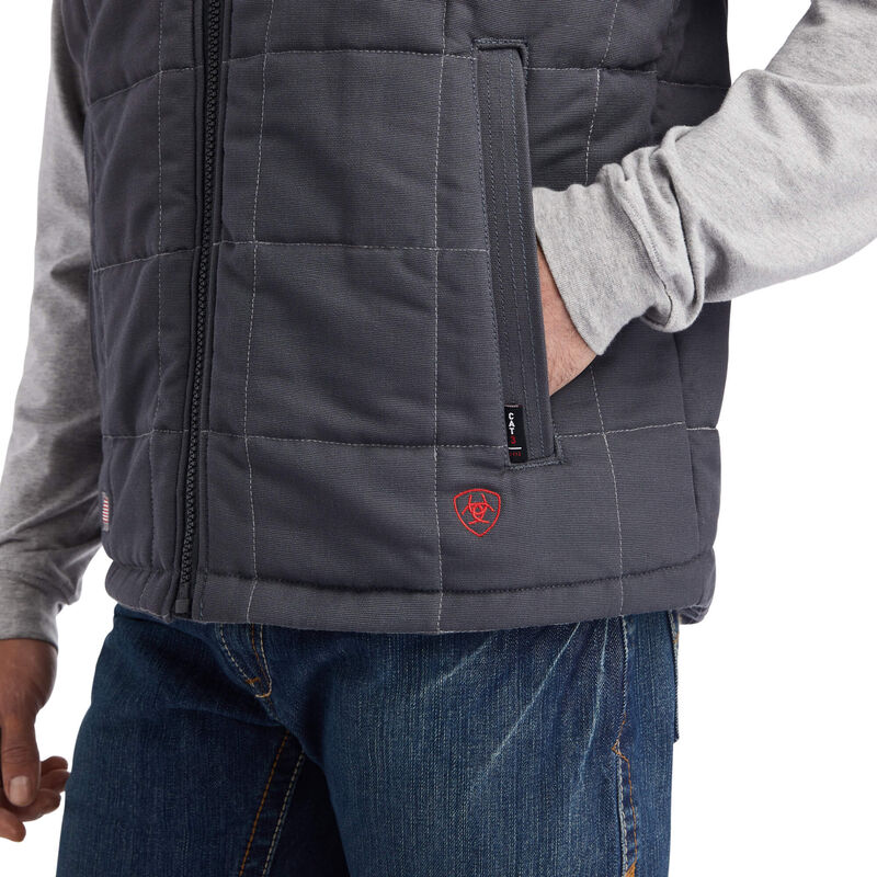 Ariat Mens FR Crius Insulated Vest Iron Grey