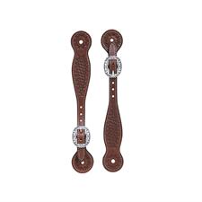 Weaver Leather Basin Cowboy Thin Spur Straps - Brown - Irvine Tack & Western Wear