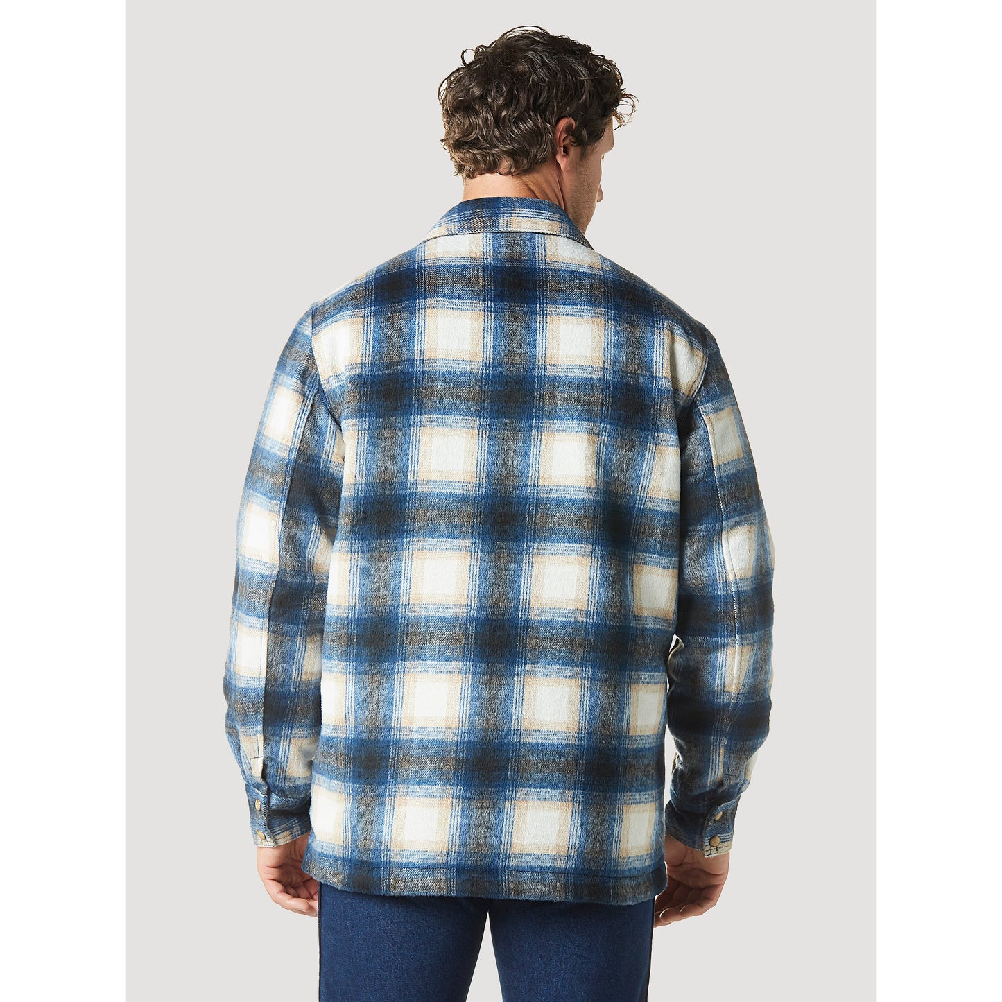 Wrangler Flannel Quilted Lined Shirt Jacket - Blue