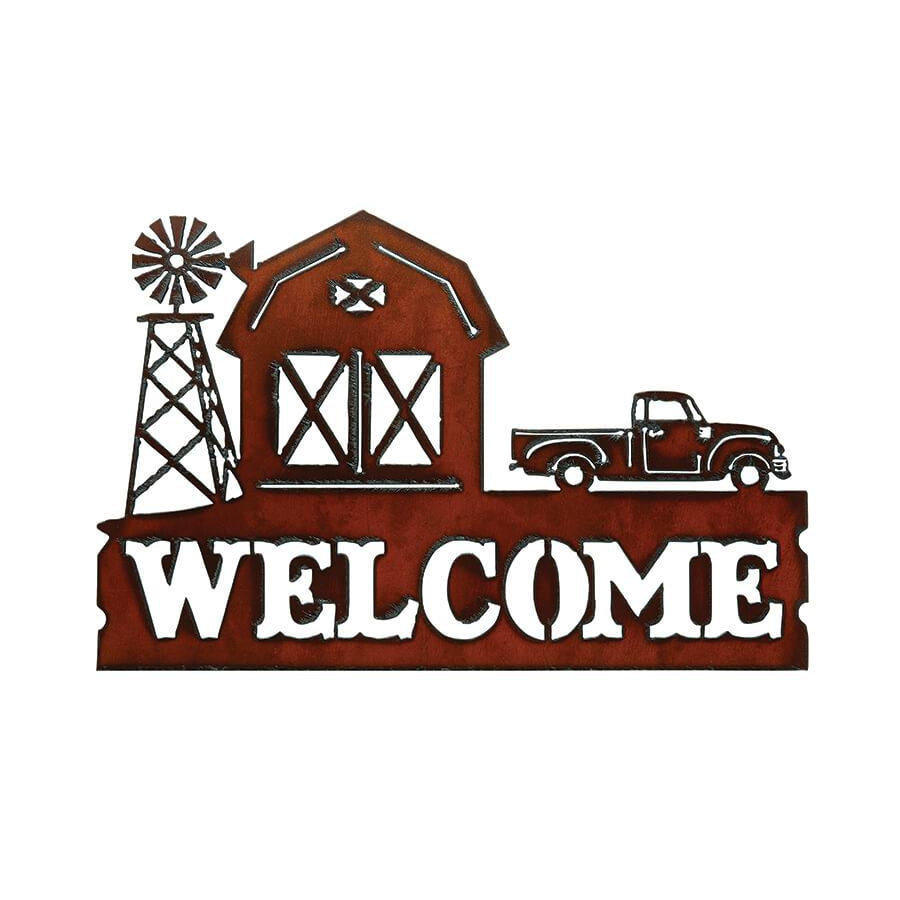 Rustic Ironwerks Horizontal Welcome Sign
