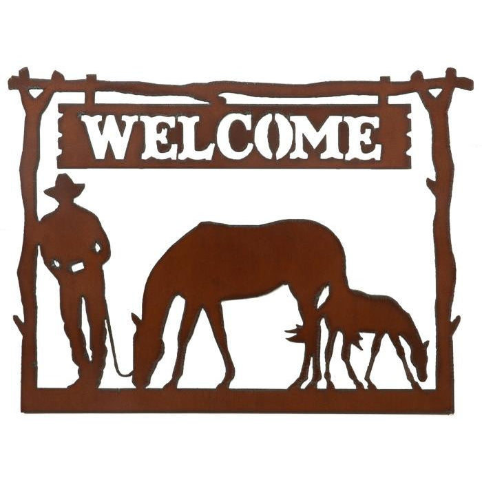Rustic Ironwerks Horizontal Welcome Sign