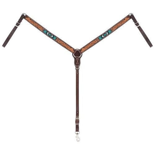 Weaver Turquoise Cross Turquoise Beaded Straight Breast Collar