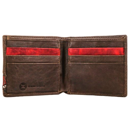 Laser Cut Hands Up Hooey Logo Bifold Wallet w/Nomad Print Inlay