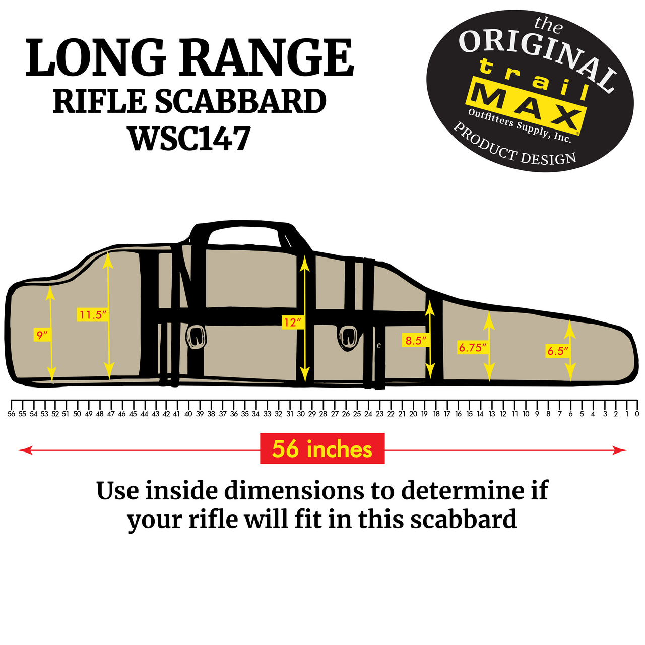 TrailMax Long Range Rifle Scabbard/Gun Case