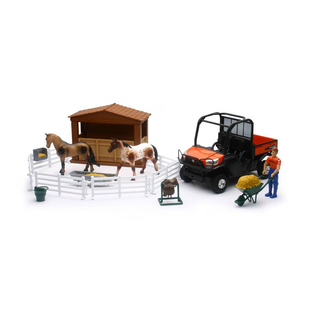 New-Ray Toys Kubota RTV w/Horses Set