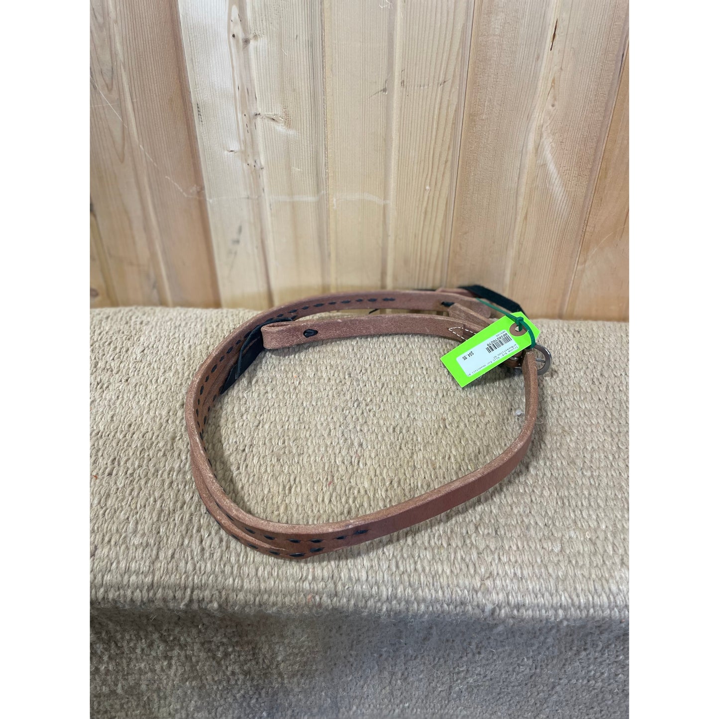 Irvine 3/4" Slit Ear Headstall w/Buckstitch - Black