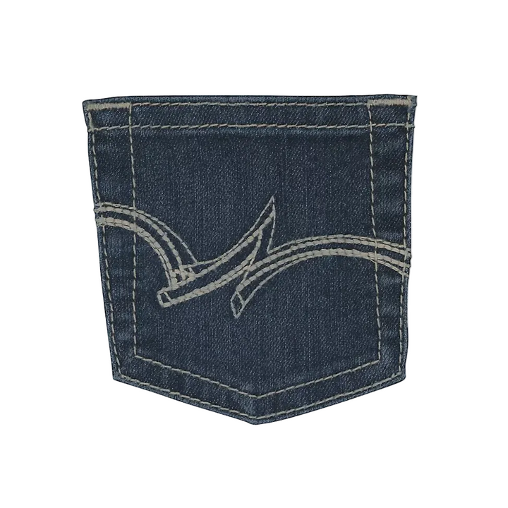 Wrangler Girls Premium Patch Bootcut Jeans - Dark Blue - Irvine Tack &amp; Western Wear