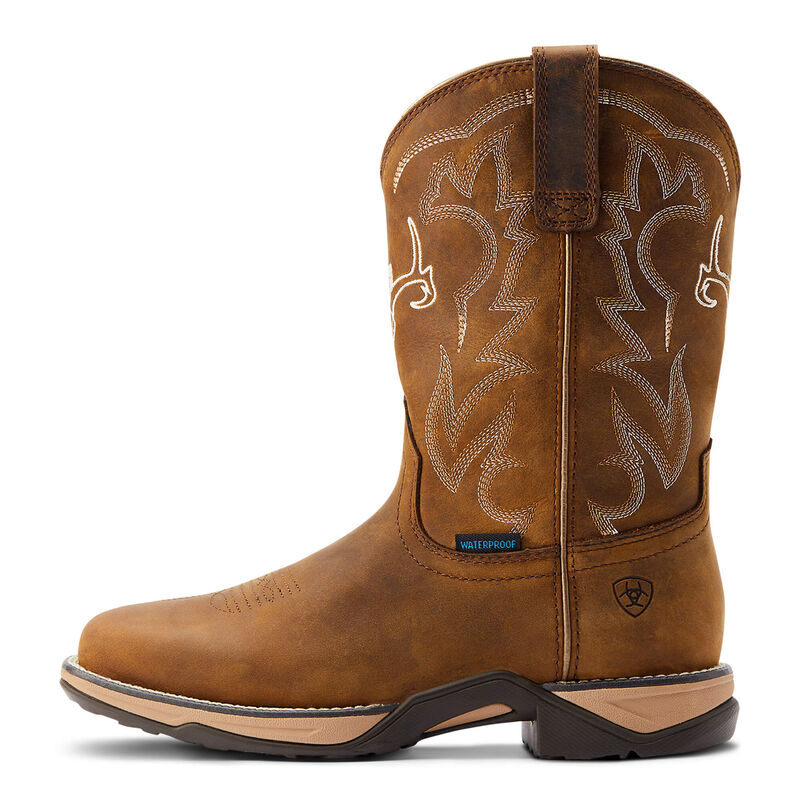 Ariat Womens Anthem Deer Waterproof Western Boots - Distressed Brown