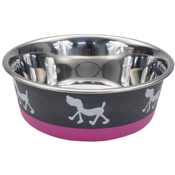 Maslow Design Bowl Pup Pink/Grey 13 oz