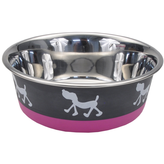 Maslow Design Bowl Pup Pink/Grey 54 oz