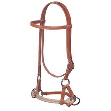 Weaver Harness Leather Side Pull, Double Rope - Irvine Tack &amp; Western Wear