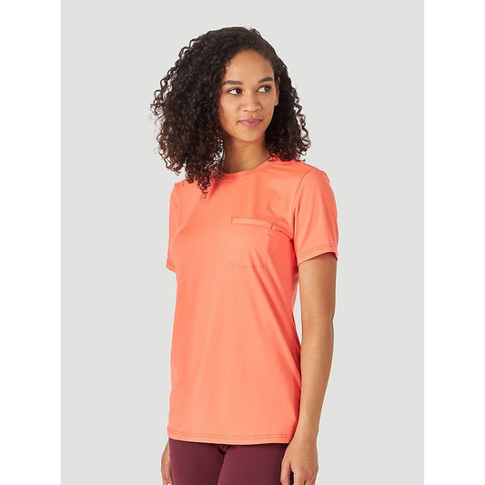Wrangler Women's ATG Outdoor SS Knit Pocket Tee