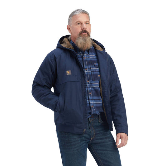 Ariat Mens Rebar Duracanvas Jacket Navy
