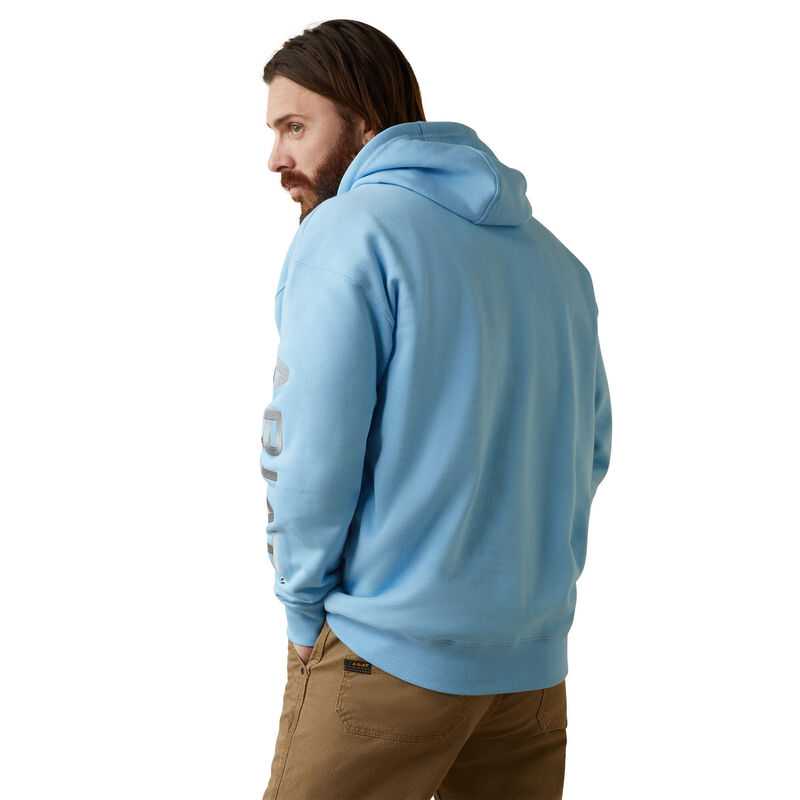 Ariat Mens Rebar Graphic Hoodie - Dutch Canal Heather/Alloy