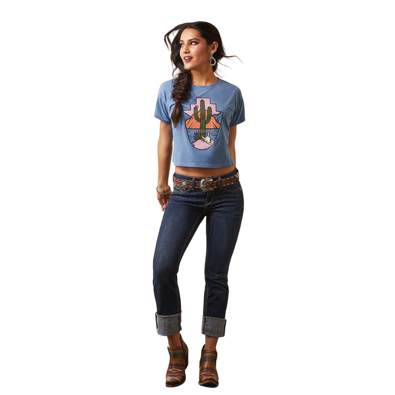 Ariat Women's Treasure Tee - Copen Blue