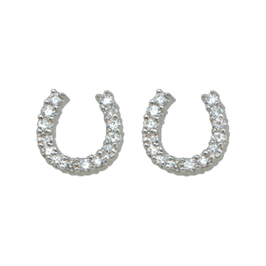Montana Silversmiths Tiny Rider Post Horseshoe Earrings