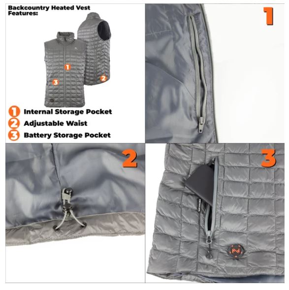 **Fieldsheer Men's Back Country Heated Vest - Black