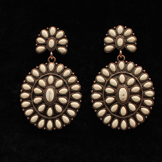 Blazin Roxx Earrings - Ivory Stone - Irvine Tack & Western Wear