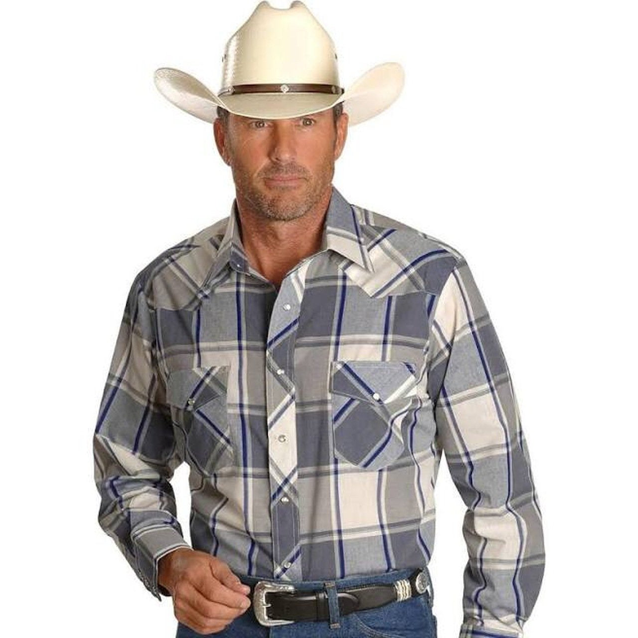 Wrangler Men's Sport Western Snap Shirt - Long Sleeves (Big & Tall Sizes)