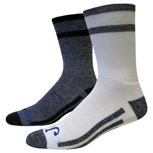 Just Dry Marbled Crew White/Black Socks  2PK