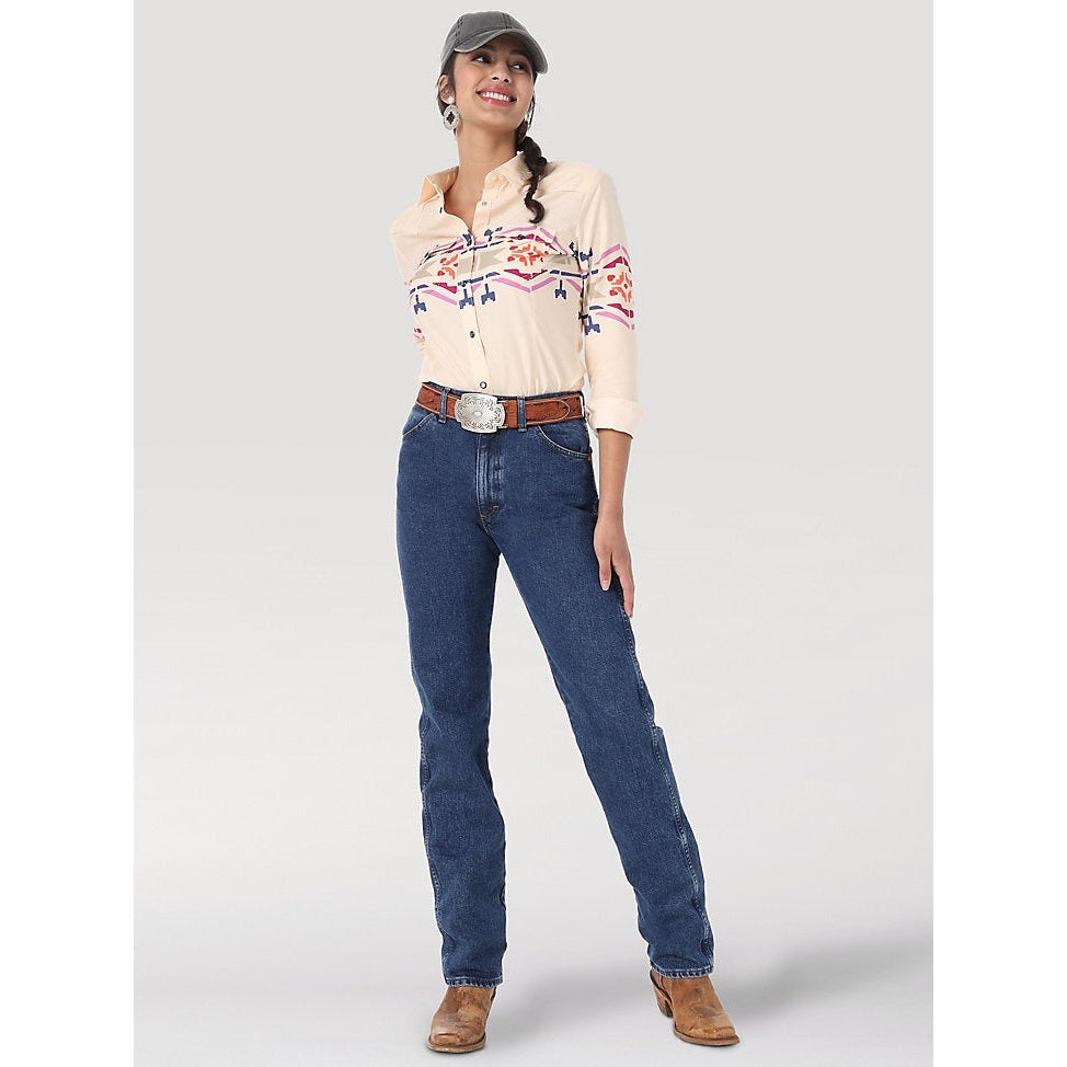Wrangler Womens Cowboy Cut Slim Fit Jean - Stonewash