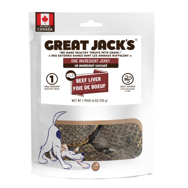 Great Jacks Dog Treats Beef Liver Jerky 170 g