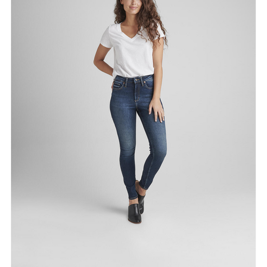 Silver Womens Infinite Fit High Rise Skinny Jeans