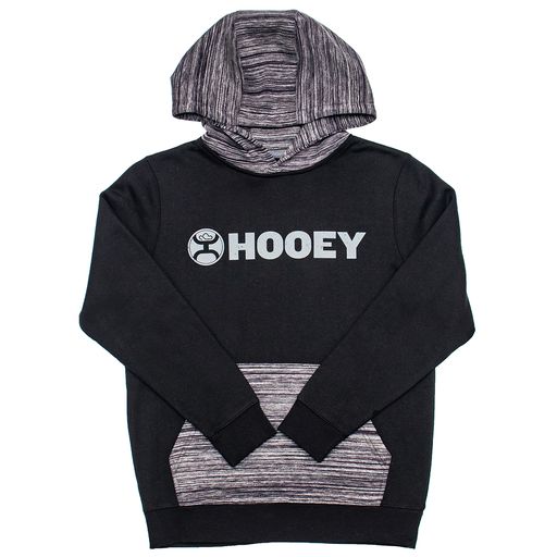 Lock Up Hooey Youth Black Hoody w/White Logo