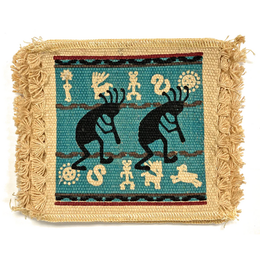 El Paso Cotton Stencil Coasters - Kokopelli Design