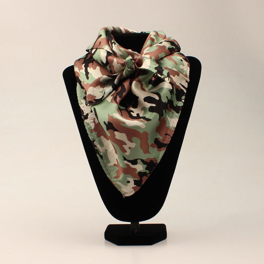 M&F 33x33 Silk Camo Wild Rag - Green/Brown