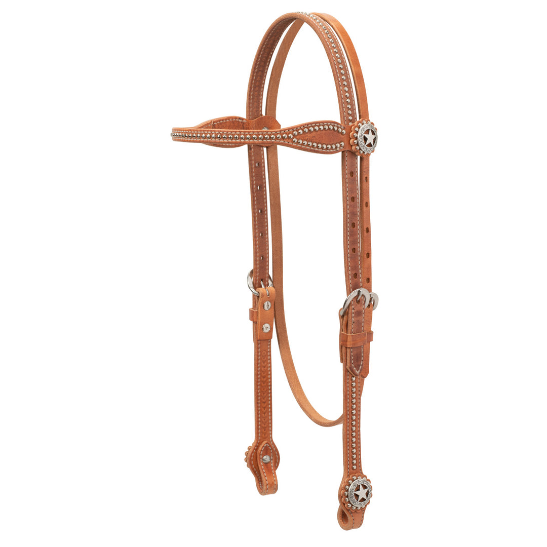 Weaver Leather Browband Headstall Russel HL Texas Star