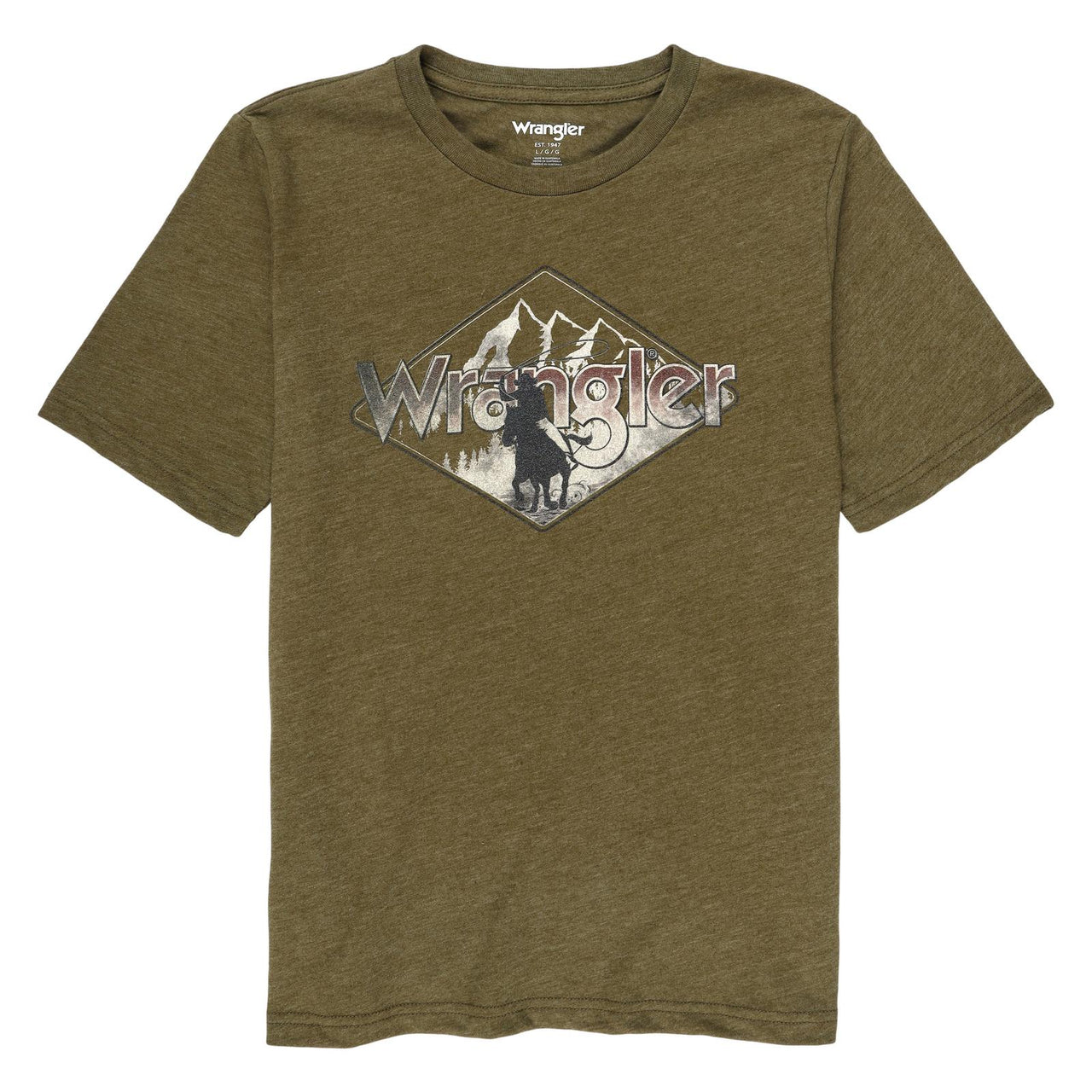 Wrangler Boys Short Sleeve T-Shirt - Capulet Olive