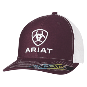 Ariat Men's Snapback R112 Cap - Burgundy/White - Irvine Tack & Western Wear