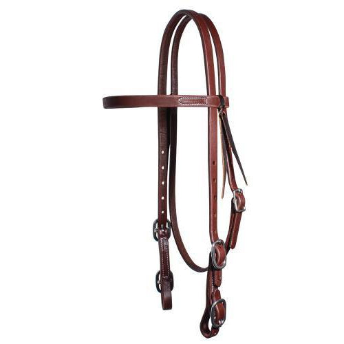 Professional's Choice Headstall Brown BKL Cheek Double Adjustable HO