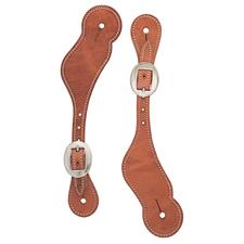 Weaver Leather Ladies Harness Leather Spur Straps - Russet