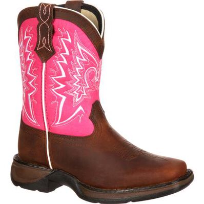 Durango Toddler Western Boot - Brown/Pink
