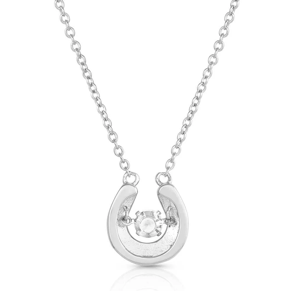 Montana Silversmith Dancing With Luck Crystal Horseshoe Necklace